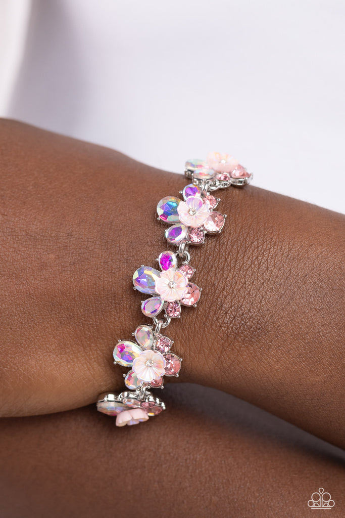 Floral Frenzy - Pink Paparazzi Bracelet - The Sassy Sparkle