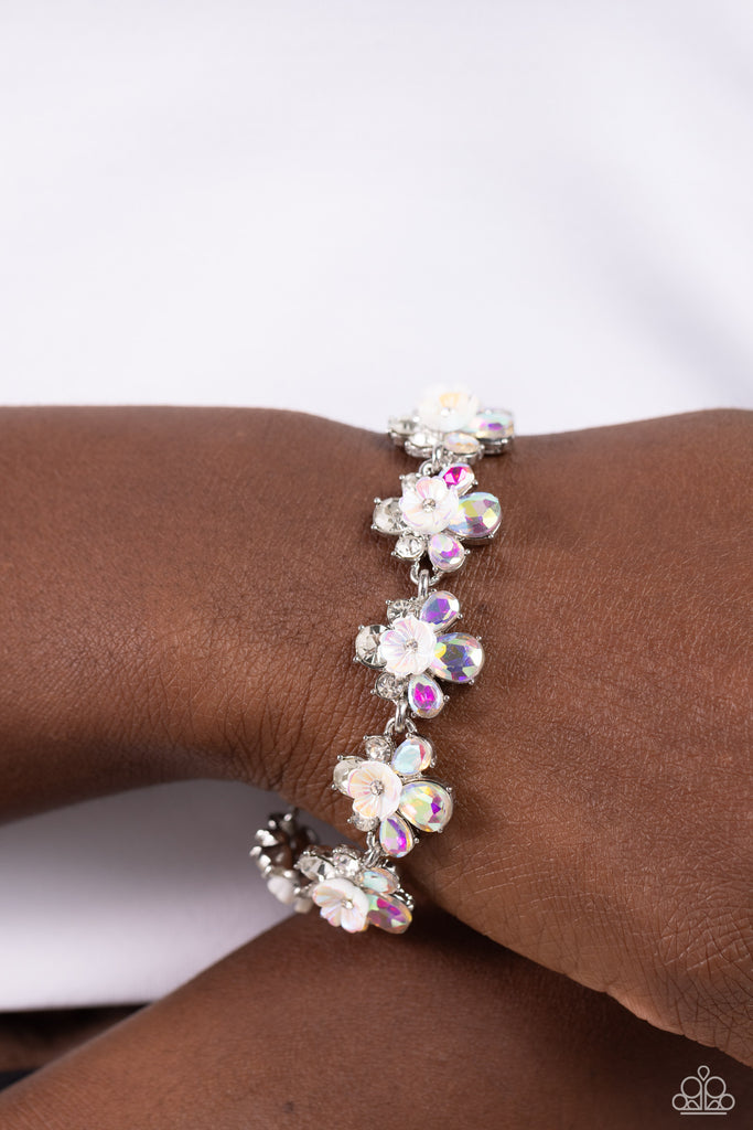 Floral Frenzy - White Paparazzi Bracelet