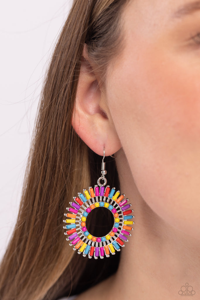 Ferris Wheel Finale - Multi Earring-Paparazzi