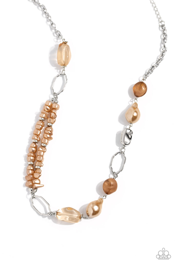 Easygoing Elegance - Brown Paparazzi Necklace - The Sassy Sparkle