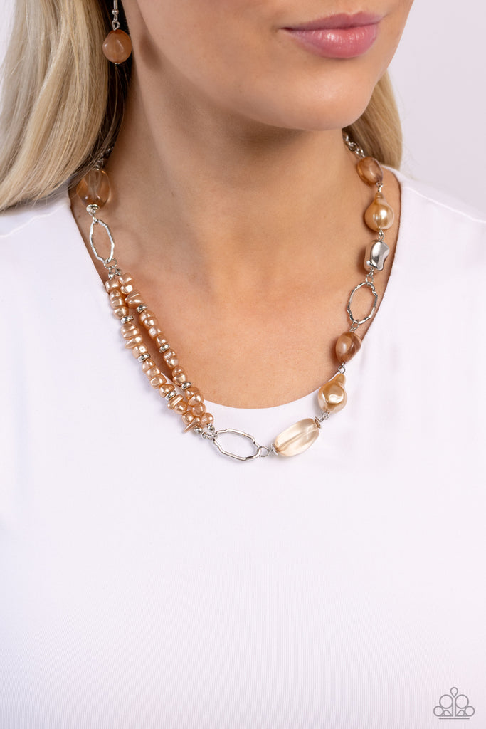 Easygoing Elegance - Brown Paparazzi Necklace - The Sassy Sparkle