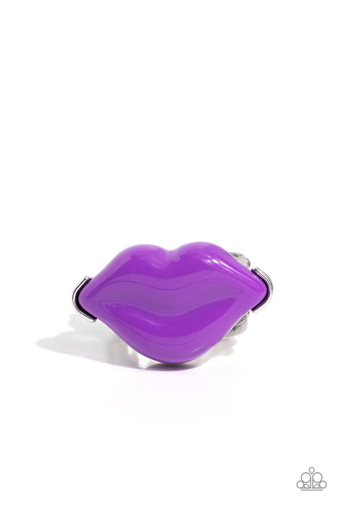 Lively Lips - Purple Paparazzi Ring - The Sassy Sparkle