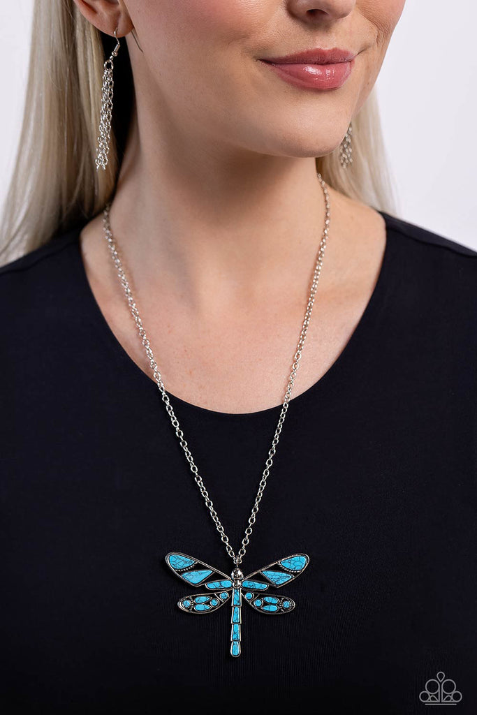FLYING Low - Blue Paparazzi Necklace