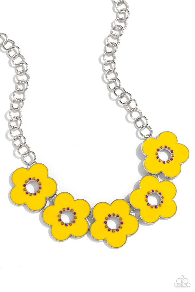 Cartoon Couture - Yellow Paparazzi Necklace - The Sassy Sparkle