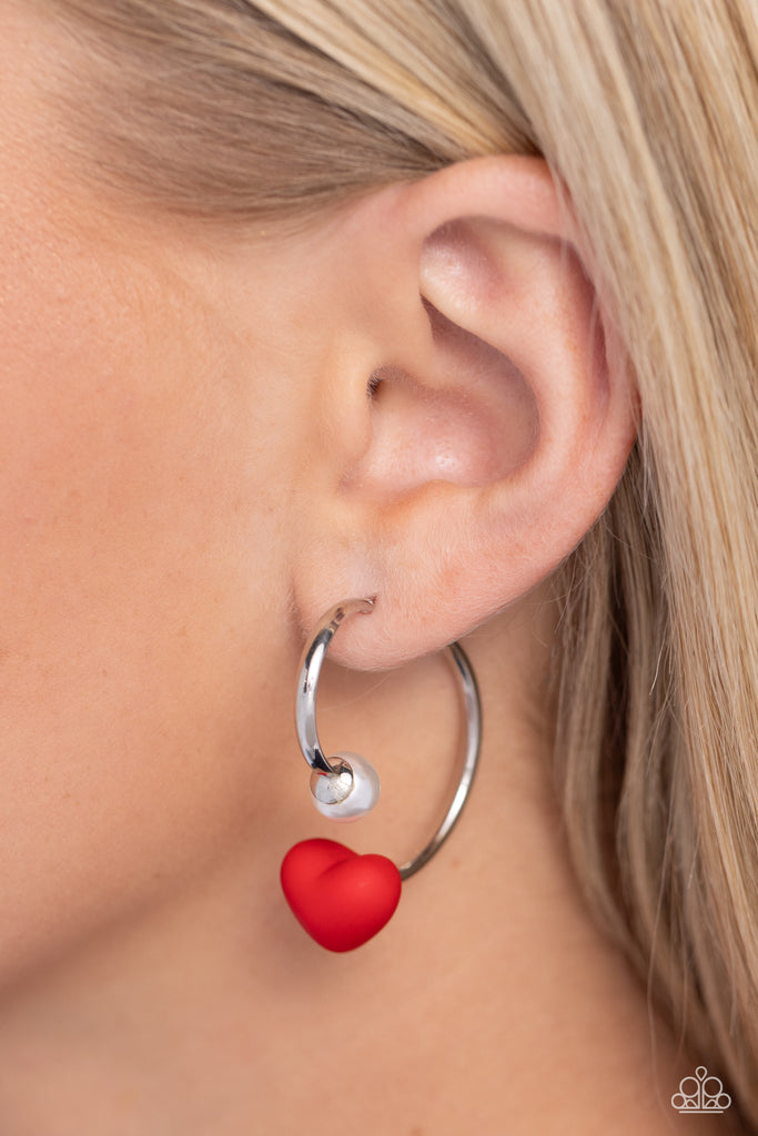 Romantic Representative - Red Paparazzi Earring