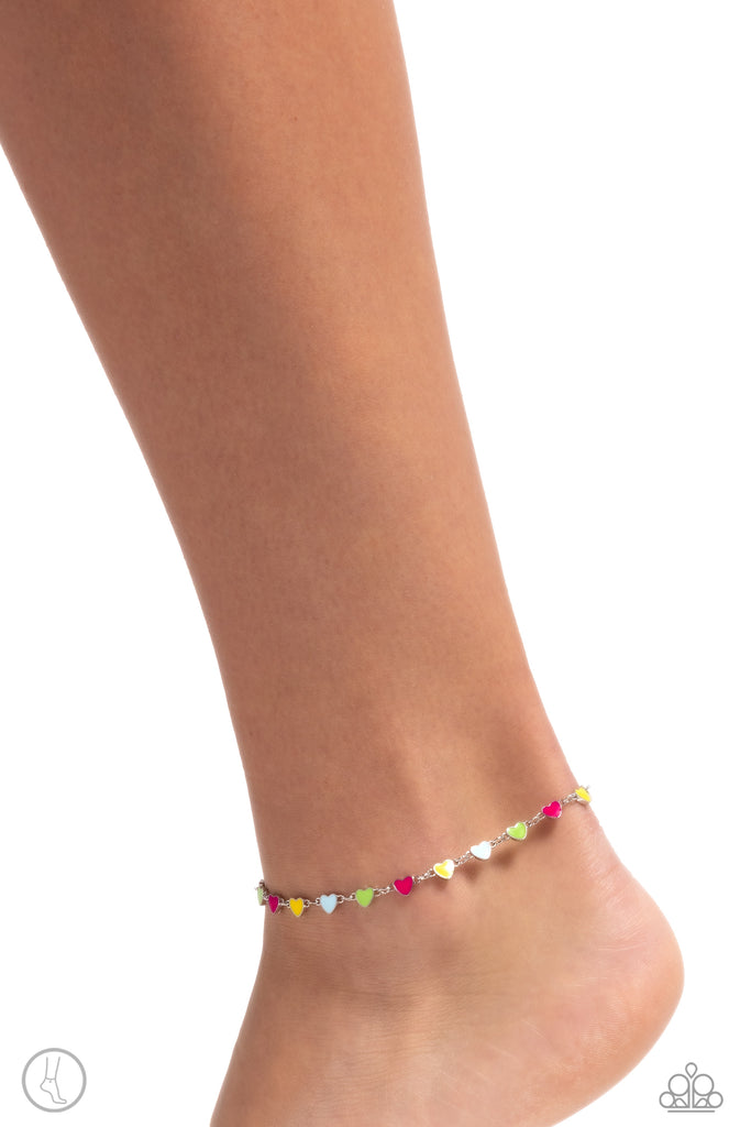 Dancing Delight-Paparazzi Multi Anklet-Silver