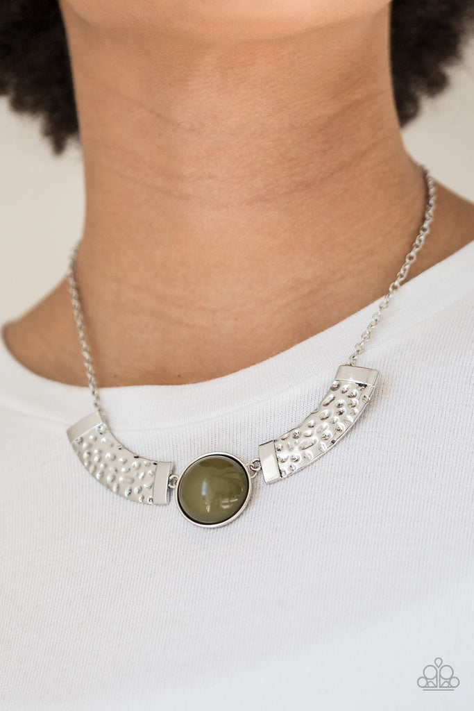 Egyptian Spell-Green Necklace-Short-Paparazzi - The Sassy Sparkle