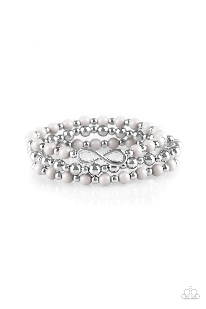 Paparazzi-Immeasurably Infinite-Silver Bracelet-Set of 3-Infinity Symbol - The Sassy Sparkle