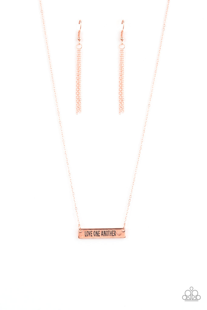 Love One Another - Copper Necklace-Paparazzi