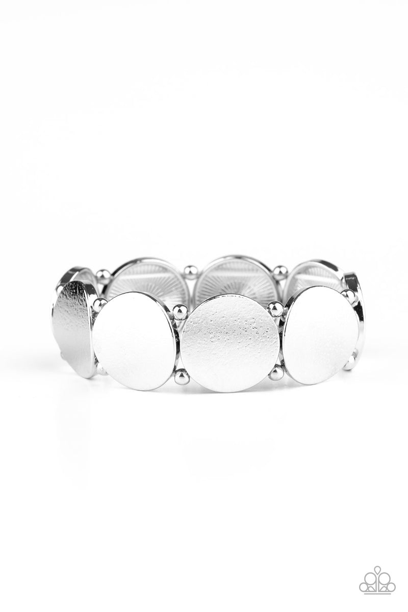 Metallic Spotlight - Silver Bracelet-Paparazzi | The Sassy Sparkle