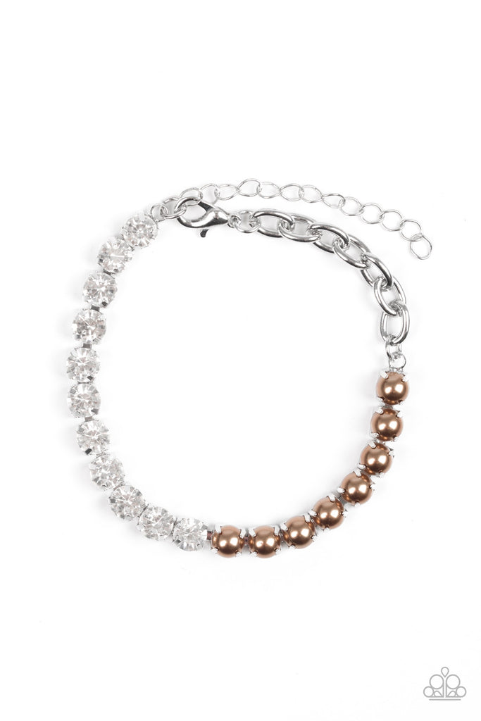 Out Like A SOCIALITE - Brown Pearls Bracelet-Paparazzi - The Sassy Sparkle