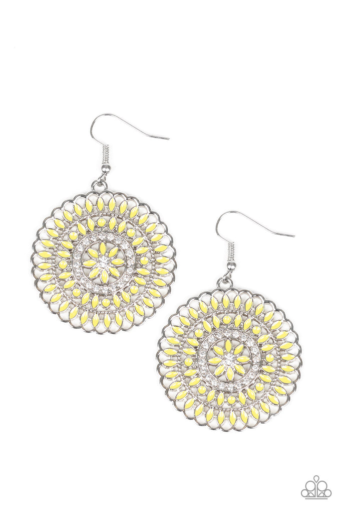 Pinwheel and Deal-Yellow earrings - The Sassy Sparkle