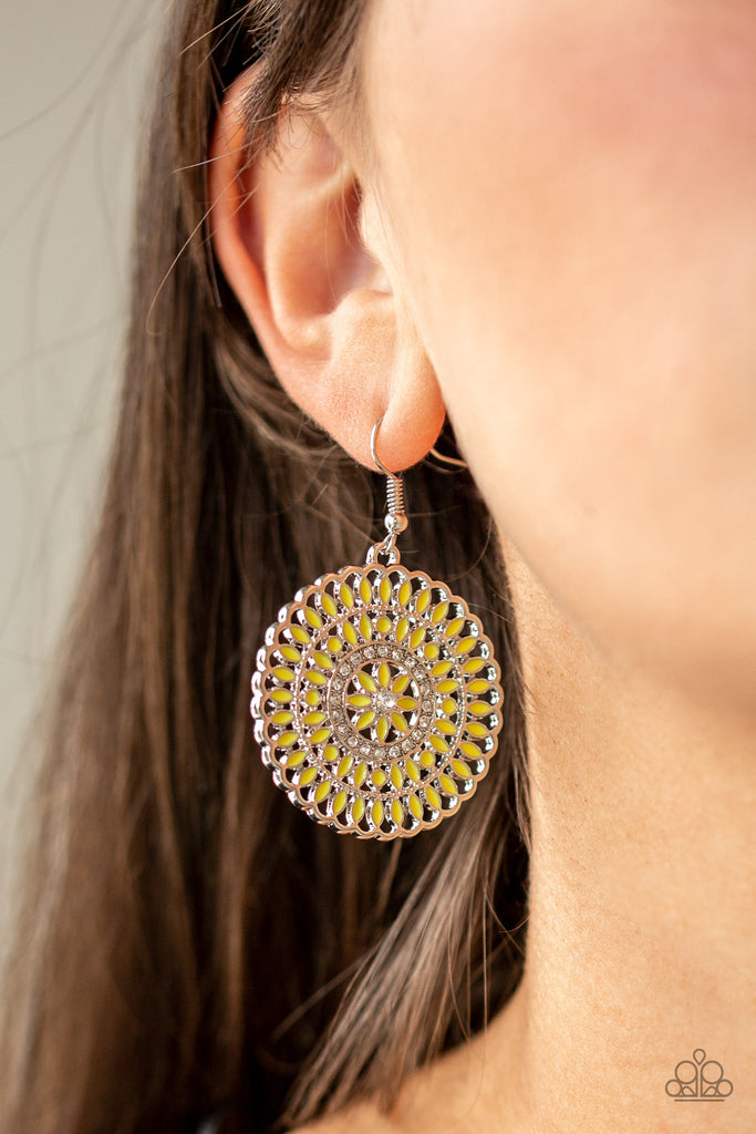 Pinwheel and Deal-Yellow earrings - The Sassy Sparkle