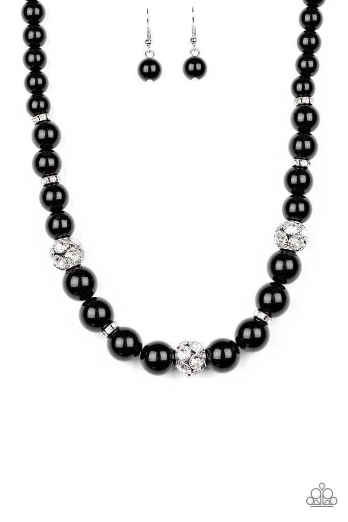 Rich Girl Refinement-Black Paparazzi Necklace-$5 - The Sassy Sparkle