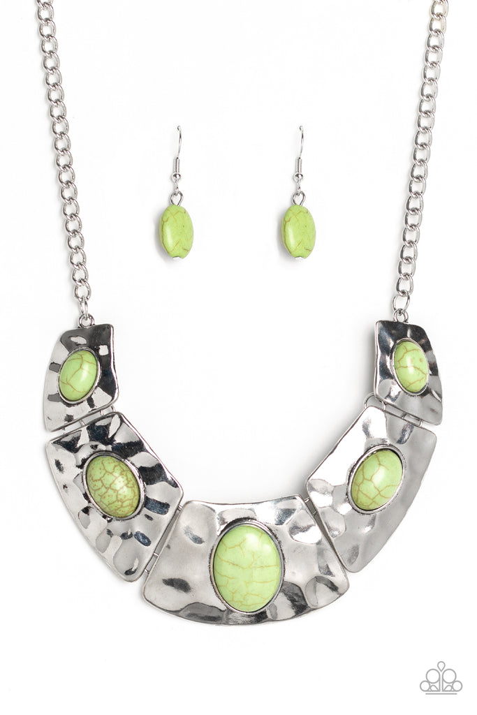 Ruler in Favor-Green Paparazzi Necklace - The Sassy Sparkle