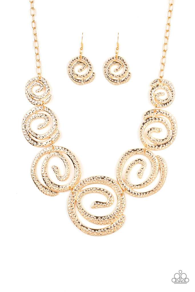Statement Swirl - Gold Necklace-Paparazzi - The Sassy Sparkle