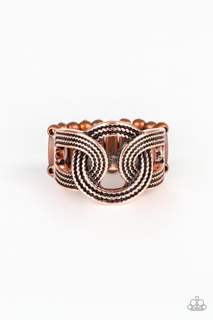 Join Forces-Copper Ring-Paparazzi - The Sassy Sparkle