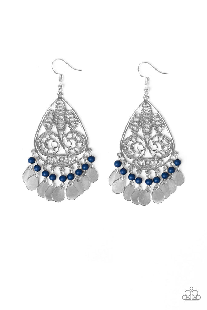 Paparazzi-Mermaid Mojito-Blue Earrings-Dangly-lightweight - The Sassy Sparkle