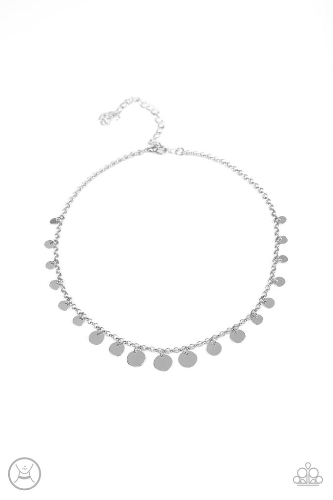 Minimal Magic-Silver Choker Necklace-Paparazzi - The Sassy Sparkle