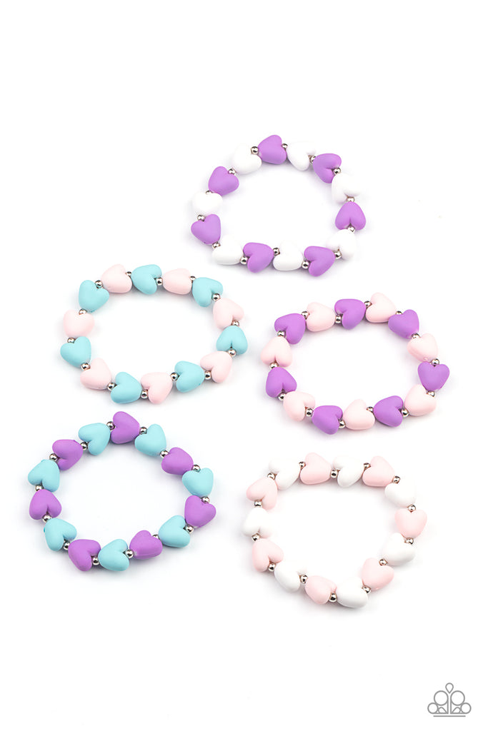 Starlet Shimmer Bracelets- Pastel Heart with Silver Bead-Paparazzi - The Sassy Sparkle