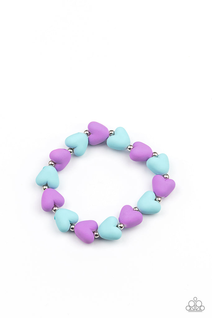 Starlet Shimmer Bracelets - Pastel Heart with Silver Bead-Paparazzi