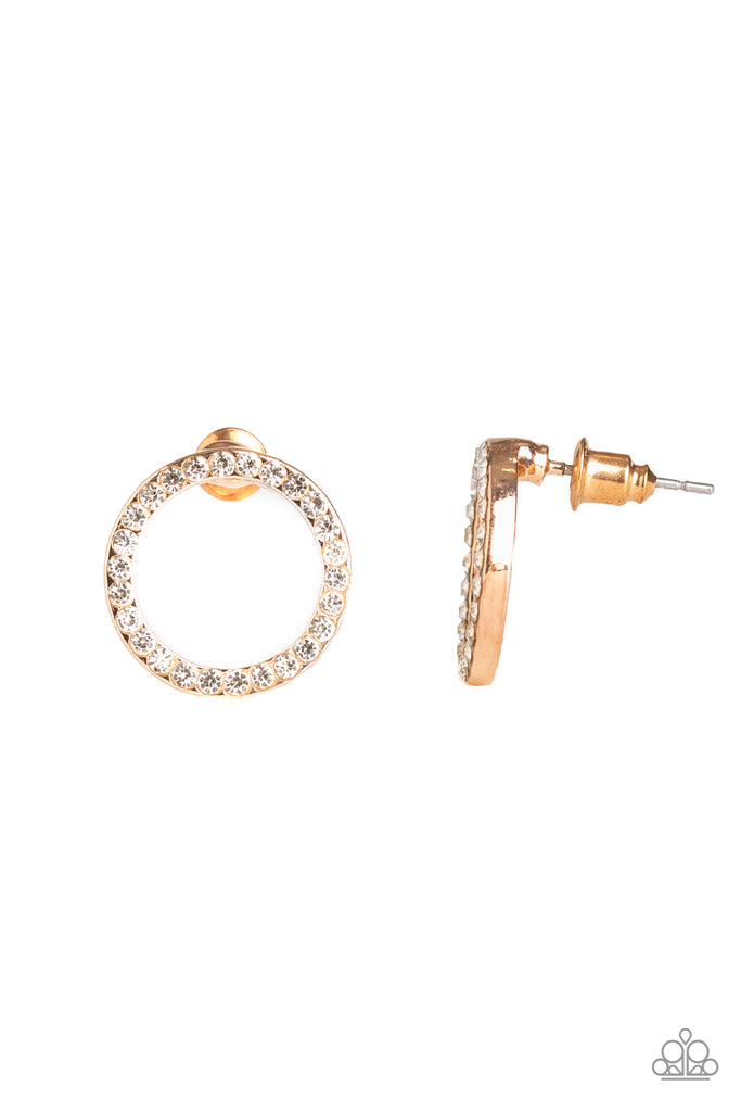 Paparazzi Jewelry 5th Ave Angel-Rose Gold Earrings- - The Sassy Sparkle