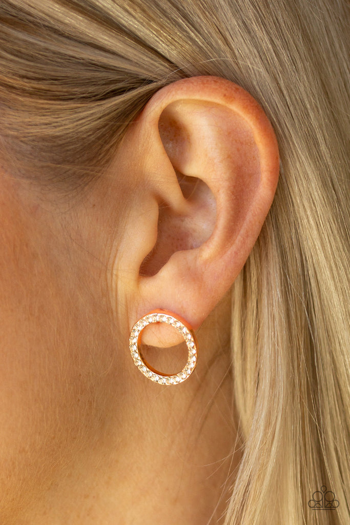 Paparazzi Jewelry 5th Ave Angel-Rose Gold Earrings- - The Sassy Sparkle