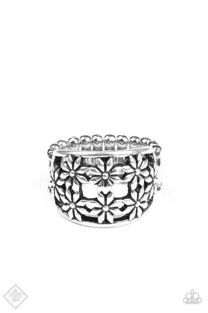 Crazy About Daisies - Silver Ring-Paparazzi