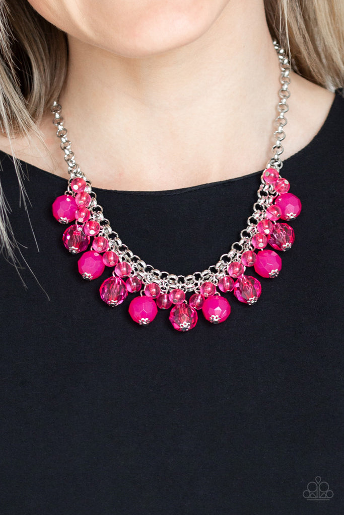 Fiesta Fabulous-Pink Necklace-Short-Paparazzi - The Sassy Sparkle