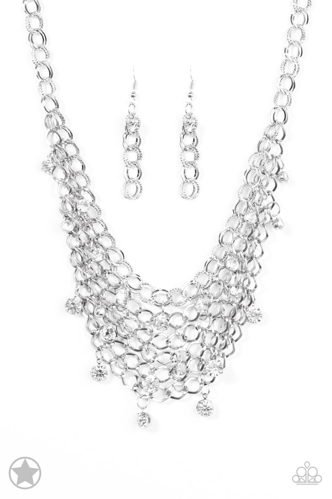 Fishing For Compliments - Silver Necklace-Blockbuster-Paparazzi