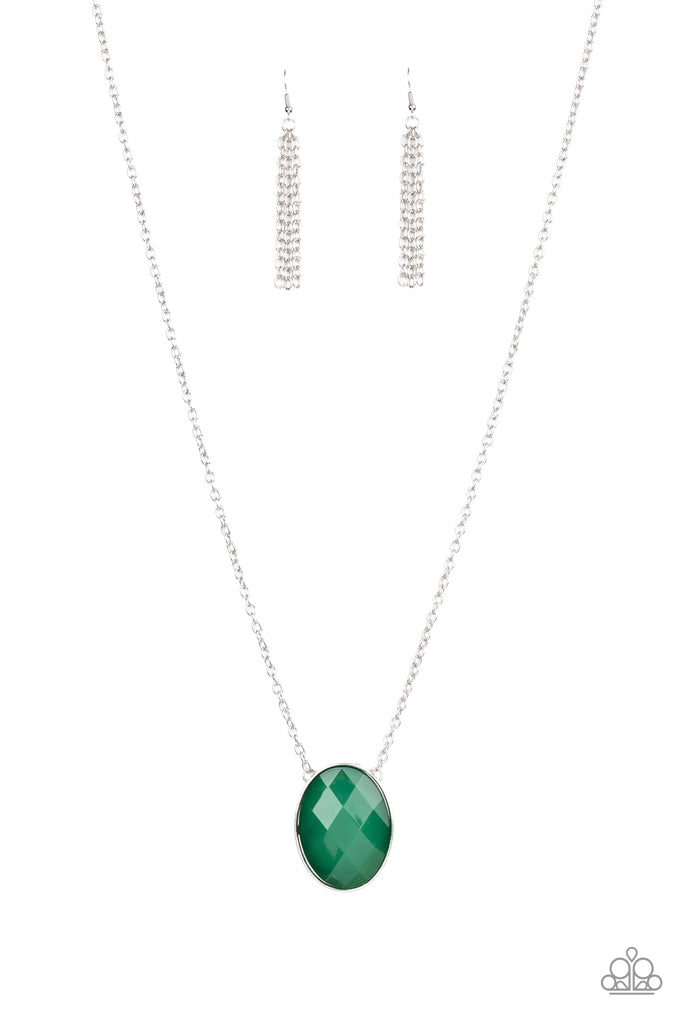 Intensely Illuminated-Green Necklace-Paparazzi - The Sassy Sparkle
