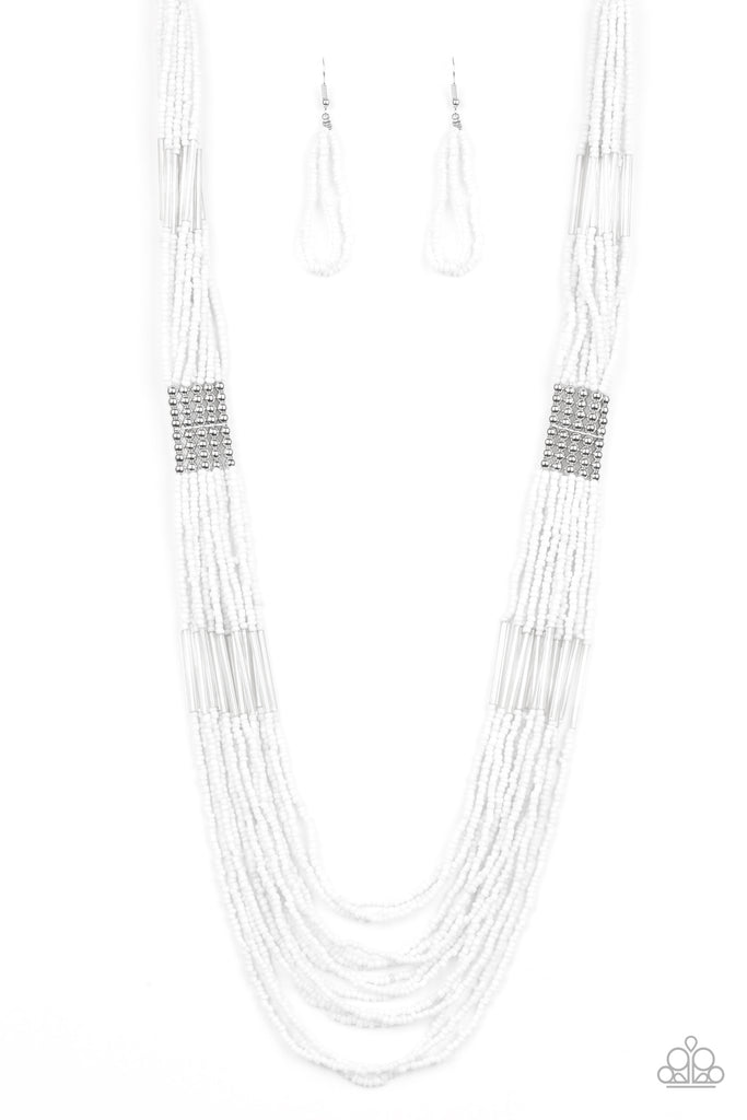 Let It Bead-White Seed Bead Necklace - The Sassy Sparkle