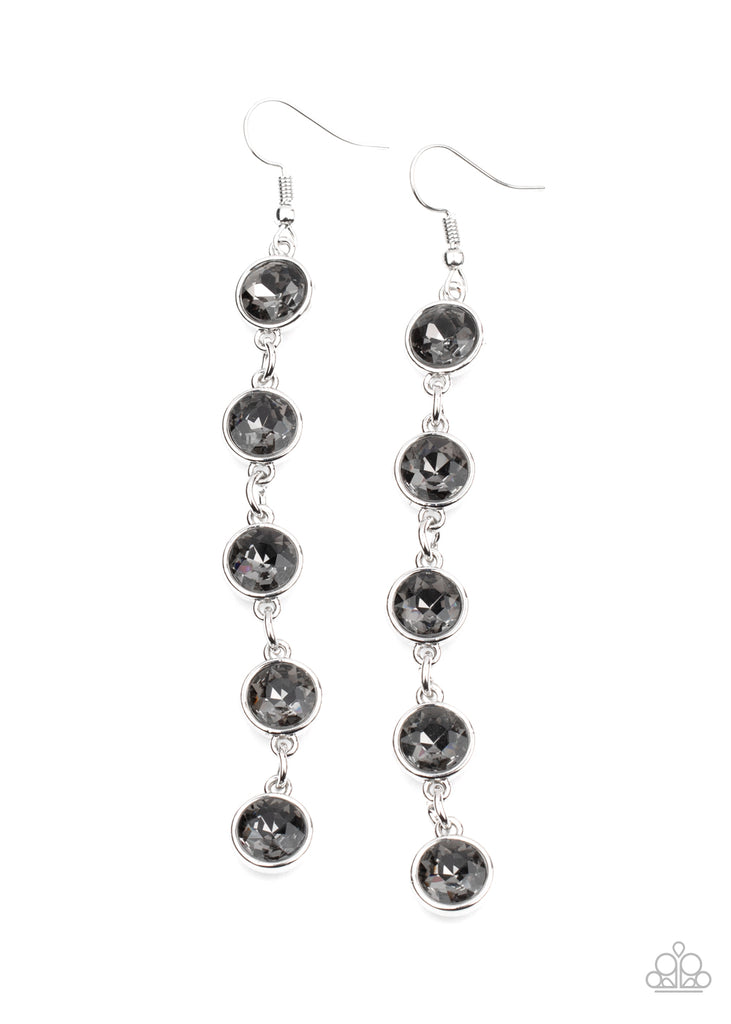 Trickle Down Twinkle-Silver Earring-Paparazzi - The Sassy Sparkle