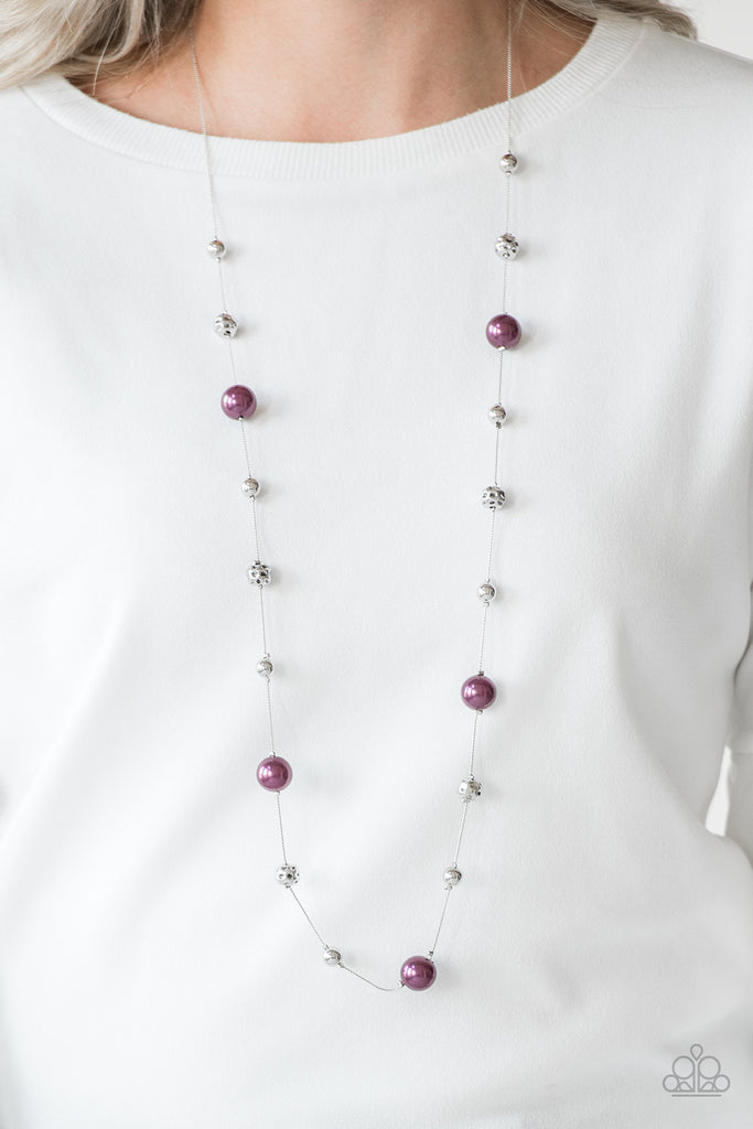 Eloquently Eloquent - Purple Pearl Necklace-Paparazzi