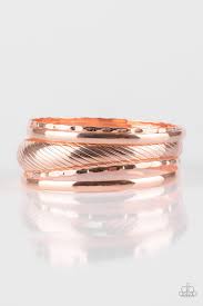 Boss of Boho-copper bracelet-bangle set-shiny copper-Paparazzi - The Sassy Sparkle