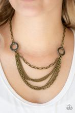 CHAINS of Command - Brass Necklace-Paparazzi