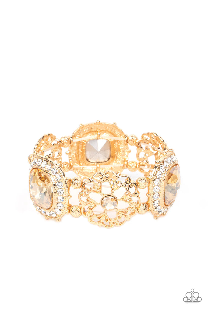 Gilded Gallery-Gold Paparazzi Bracelet - The Sassy Sparkle