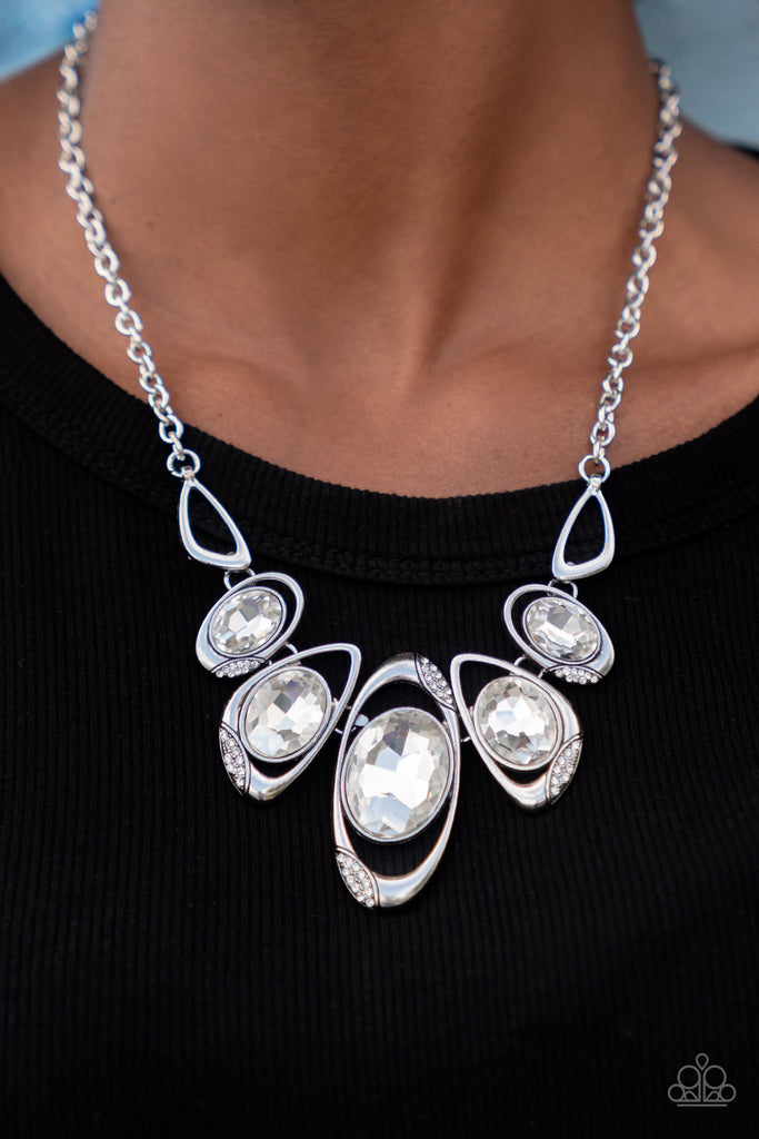 Hypnotic Twinkle-White Paparazzi Necklace-Life Of The Party - The Sassy Sparkle