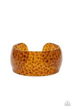 Jungle Cruise-Brown Acrylic Cuff Bracelet-Paparazzi - The Sassy Sparkle