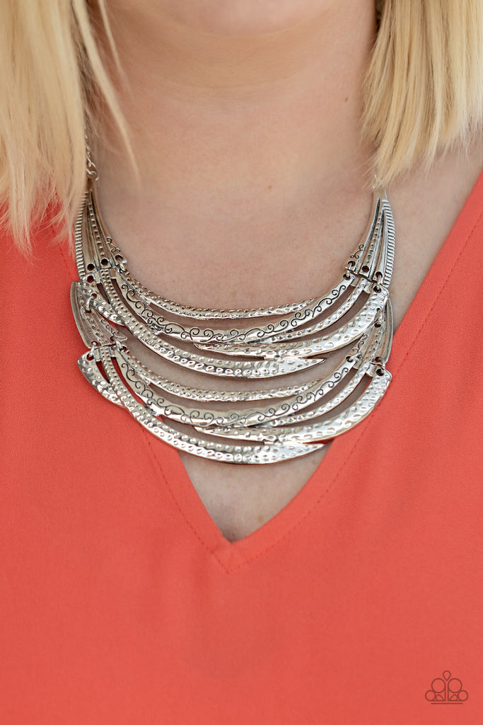 Read Between The Vines - Silver Necklace-Paparazzi