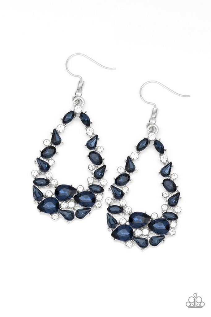 To BEDAZZLE, or Not To BEDAZZLE-Blue-Paparazzi Earrings - The Sassy Sparkle