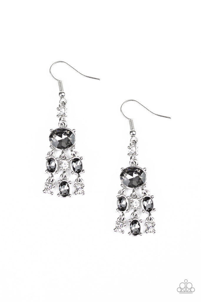 Demurely Divine-Silver Earring-Paparazzi - The Sassy Sparkle