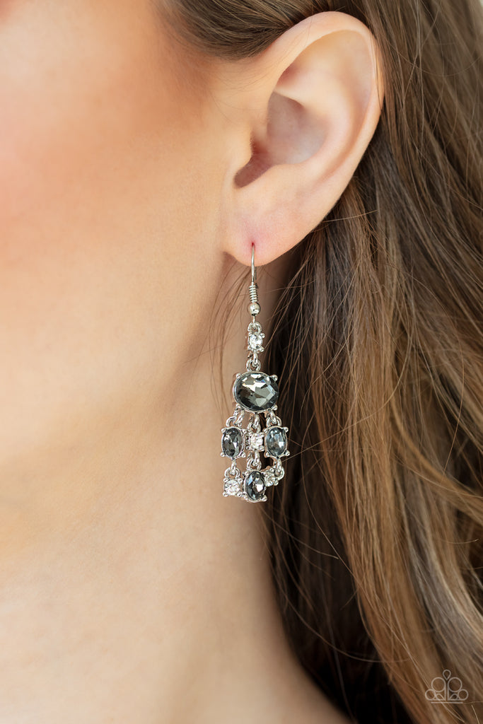 Demurely Divine - Silver Earring-Paparazzi