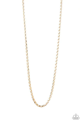 Free Agency - Gold Urban Necklace-Paparazzi