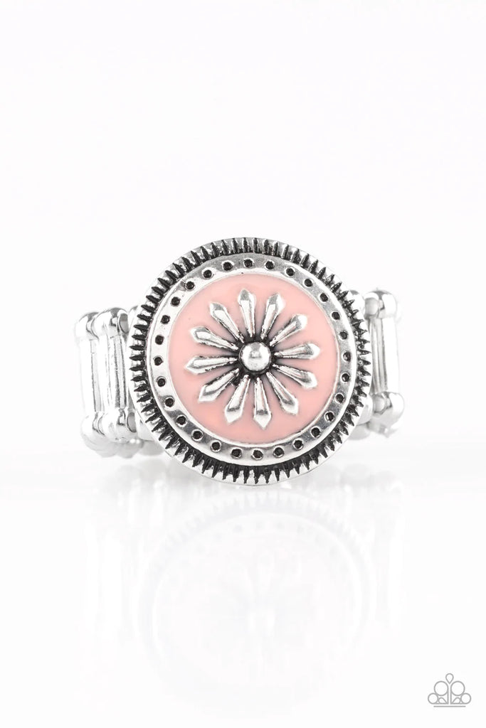 Free-Spirited Flower - Pink Ring-Paparazzi