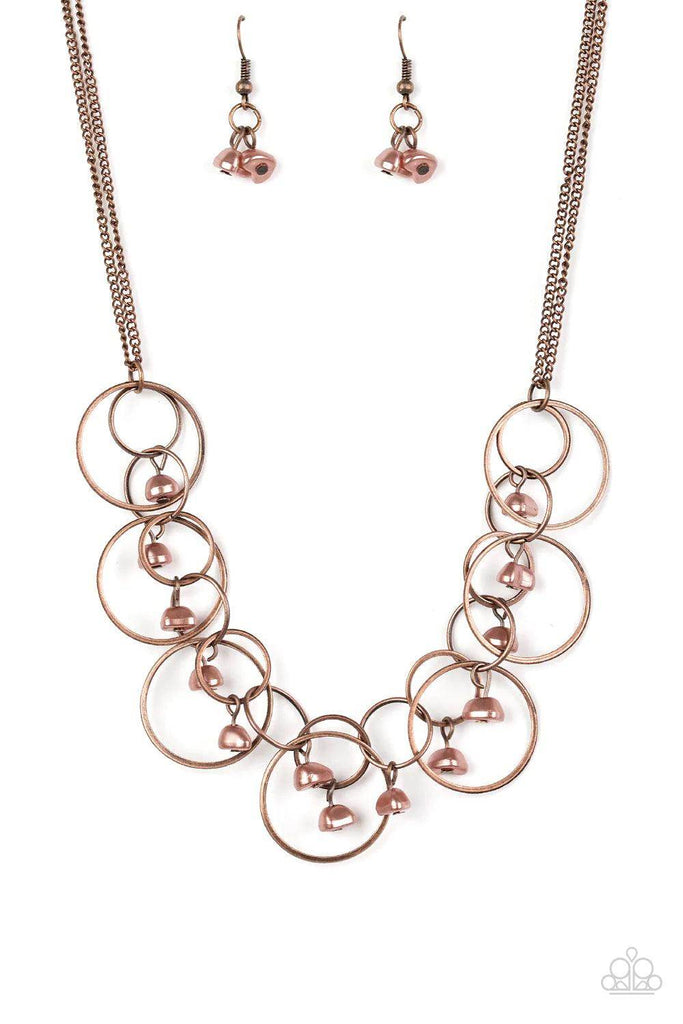Seafront Scene - Vintage Copper Necklace-Paparazzi