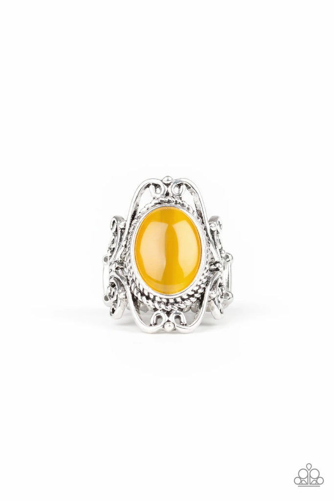 Fairytale Flair - Yellow Ring-Paparazzi - The Sassy Sparkle