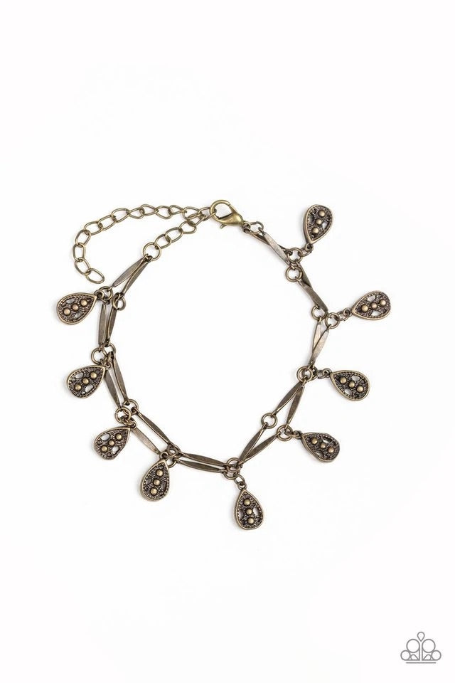 Gypsy Glee - Brass Bracelet-Paparazzi - The Sassy Sparkle