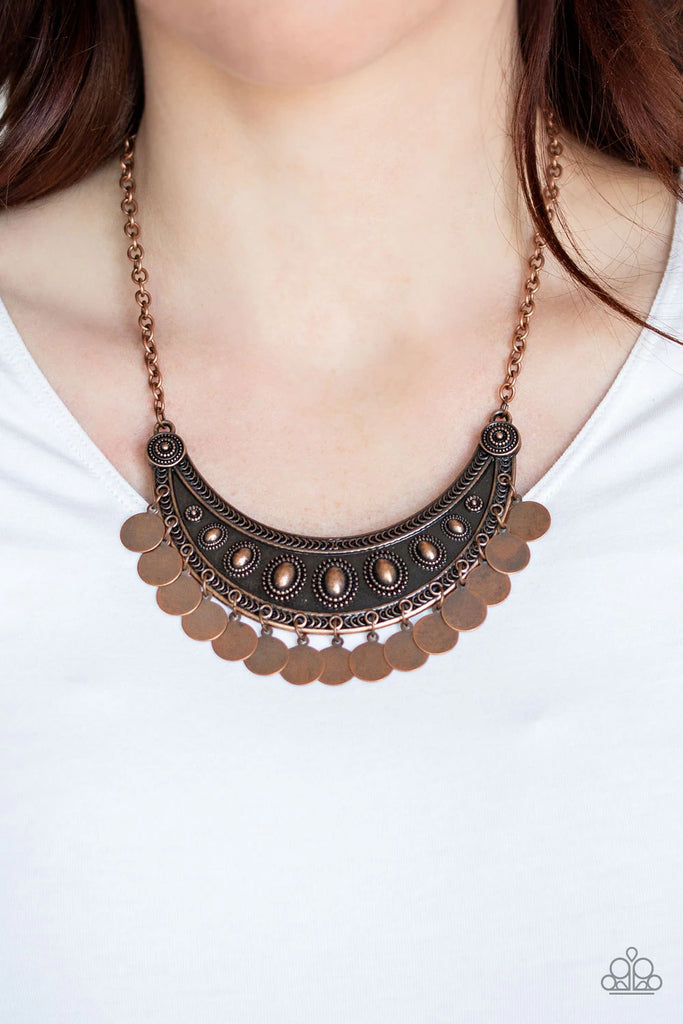 CHIME’s UP - Vintage Copper Necklace-Paparazzi - The Sassy Sparkle