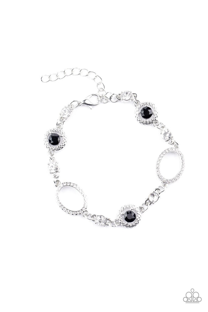 Wedding Day Demure - Black Bracelet-Paparazzi